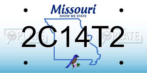 2C14T2 Missouri License Plate
