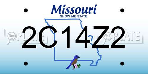 2C14Z2 Missouri License Plate