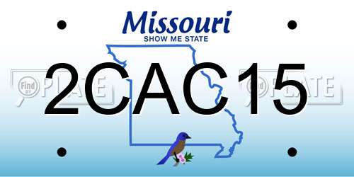 2CAC15 Missouri License Plate