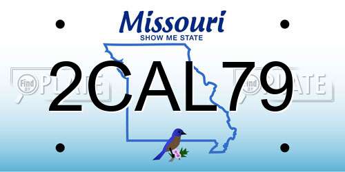 2CAL79 Missouri License Plate