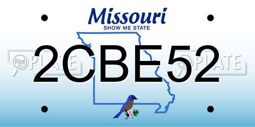 2CBE52 Missouri License Plate