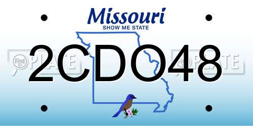 2CDO48 Missouri License Plate