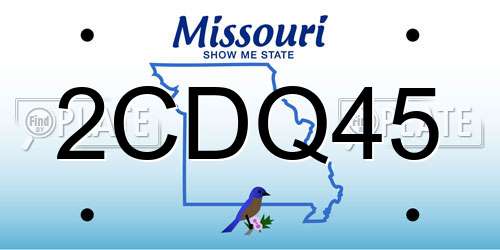 2CDQ45 Missouri License Plate