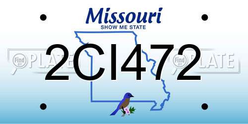 2CI472 Missouri License Plate