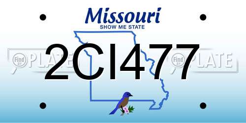 2CI477 Missouri License Plate