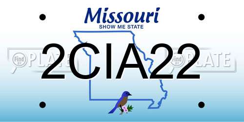 2CIA22 Missouri License Plate