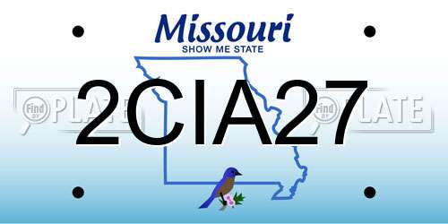 2CIA27 Missouri License Plate