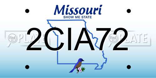 2CIA72 Missouri License Plate