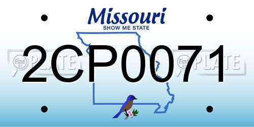 2CP0071 Missouri License Plate