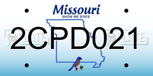 2CPD021 Missouri License Plate