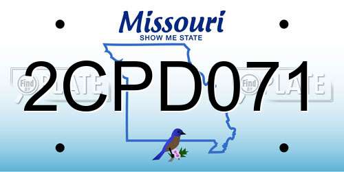 2CPD071 Missouri License Plate