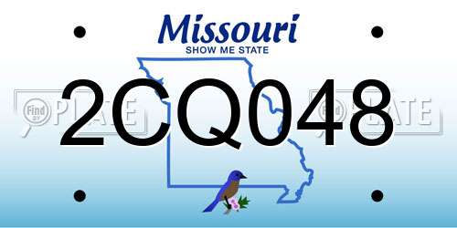 2CQ048 Missouri License Plate