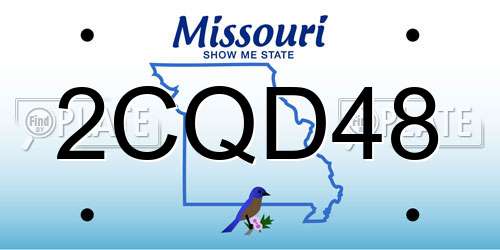 2CQD48 Missouri License Plate