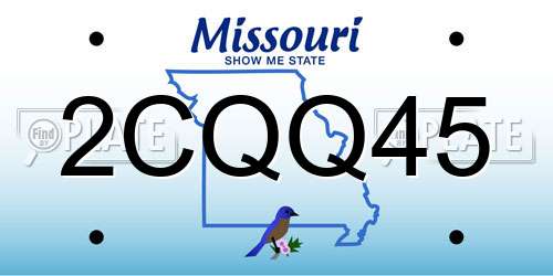 2CQQ45 Missouri License Plate