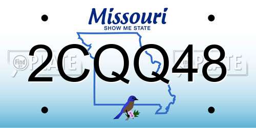 2CQQ48 Missouri License Plate