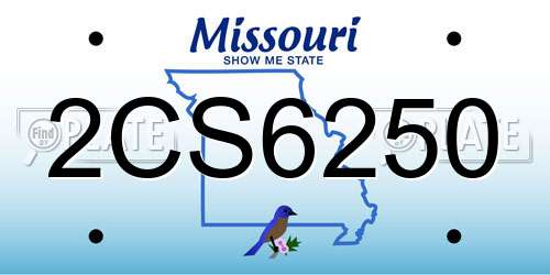 2CS6250 Missouri License Plate