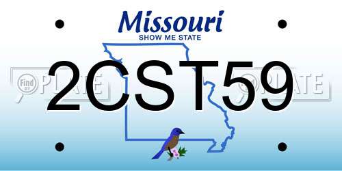 2CST59 Missouri License Plate