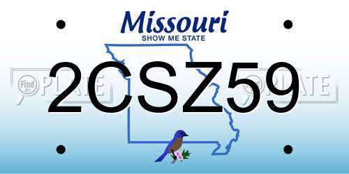 2CSZ59 Missouri License Plate