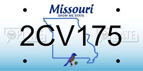 2CV175 Missouri License Plate