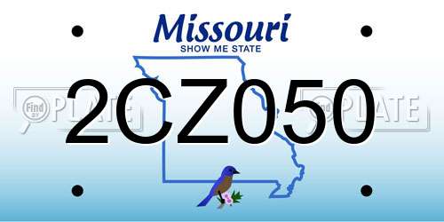 2CZ050 Missouri License Plate
