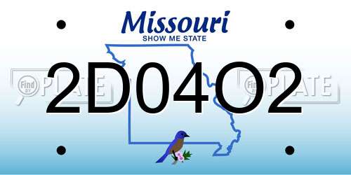 2D04O2 Missouri License Plate