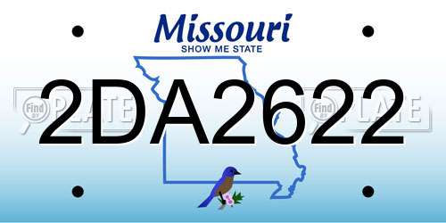 2DA2622 Missouri License Plate