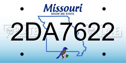 2DA7622 Missouri License Plate