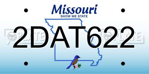 2DAT622 Missouri License Plate