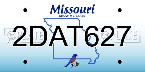 2DAT627 Missouri License Plate