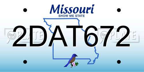 2DAT672 Missouri License Plate