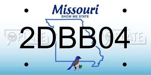 2DBB04 Missouri License Plate