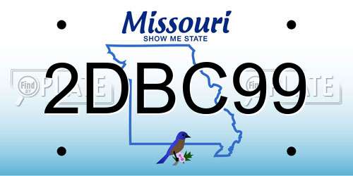 2DBC99 Missouri License Plate