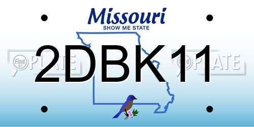 2DBK11 Missouri License Plate