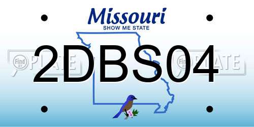 2DBS04 Missouri License Plate