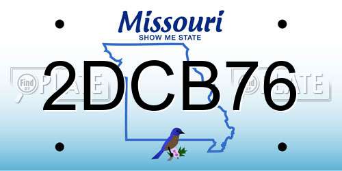 2DCB76 Missouri License Plate