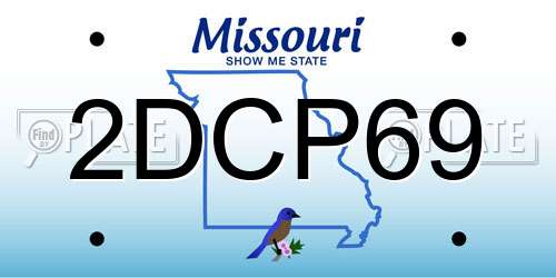 2DCP69 Missouri License Plate