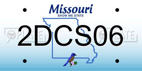 2DCS06 Missouri License Plate