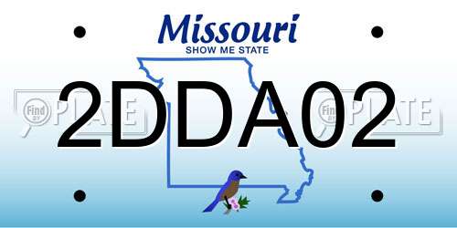 2DDA02 Missouri License Plate