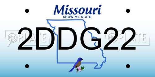 2DDG22 Missouri License Plate