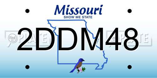 2DDM48 Missouri License Plate