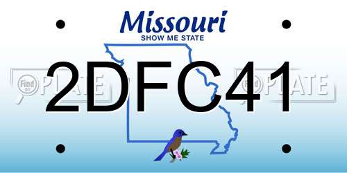 2DFC41 Missouri License Plate