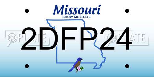 2DFP24 Missouri License Plate