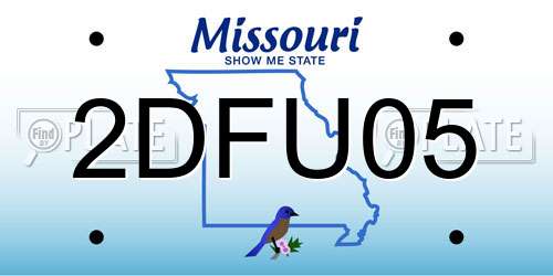 2DFU05 Missouri License Plate