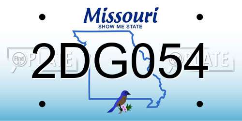 2DG054 Missouri License Plate