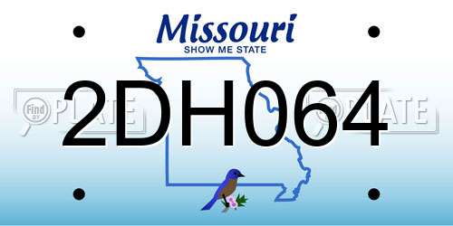 2DH064 Missouri License Plate