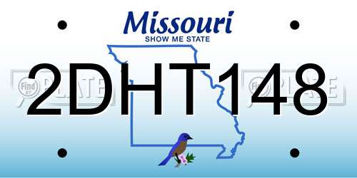 2DHT148 Missouri License Plate