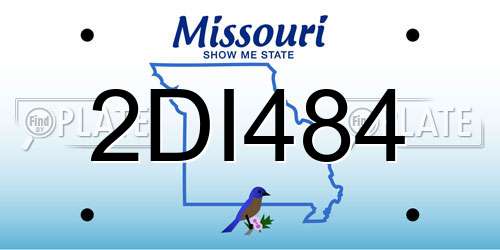 2DI484 Missouri License Plate