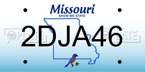 2DJA46 Missouri License Plate