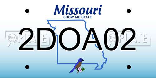 2DOA02 Missouri License Plate