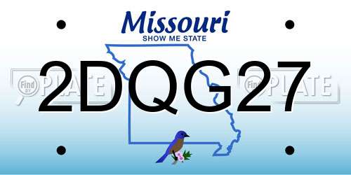 2DQG27 Missouri License Plate